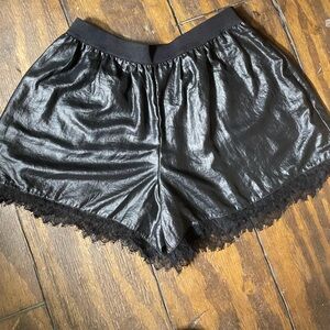 BCBGMaxAzria Black Lace Trim Shorts